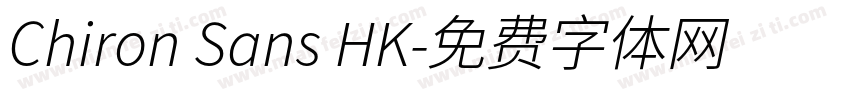 Chiron Sans HK字体转换